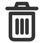Trash 1 Open SVG Icon